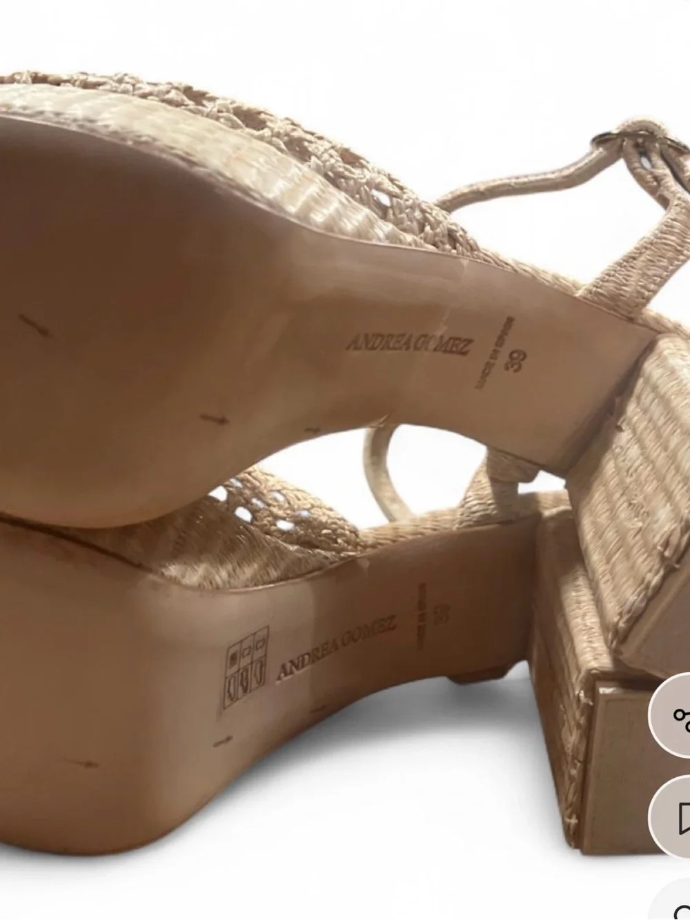 Andrea Gomez Beatriz Raffia Platform Sandal - Natural
